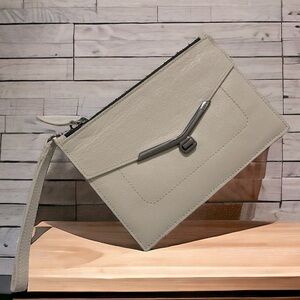 Botkier New York genuine leather Valentina envelope Cream clutch